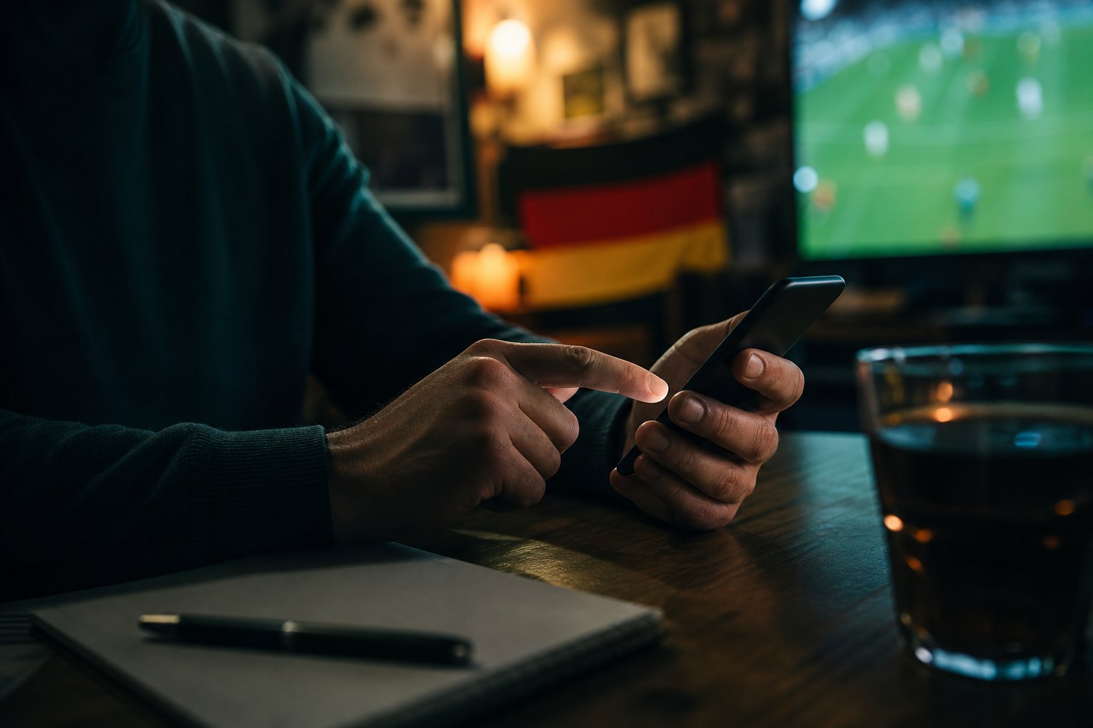 Person setzt ein Einzahlungslimit am Telefon – Symbolbild für Spielerschutz